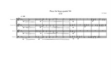 Piece for brass quartet No.4 (22), MVWV 108: Piece for brass quartet No.4 (22) by Maurice Verheul