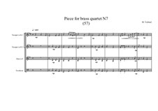Piece for brass quartet No.7 (57), MVWV 111: Piece for brass quartet No.7 (57) by Maurice Verheul