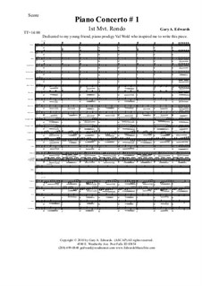 Piano Concerto No.1: Movement I – score & parts by Gary Edwards
