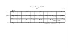 Piece for brass quartet No.9 (6), MVWV 113: Piece for brass quartet No.9 (6) by Maurice Verheul