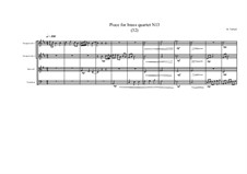 Piece for brass quartet No.13 (32), MVWV 117: Piece for brass quartet No.13 (32) by Maurice Verheul