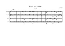 Piece for brass quartet No.15 (18), MVWV 119: Piece for brass quartet No.15 (18) by Maurice Verheul