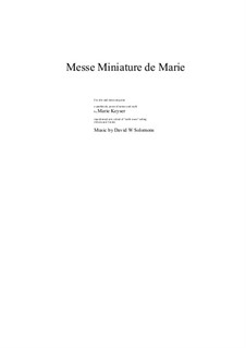 Messe Miniature de Marie: For alto voice and guitar by David W Solomons