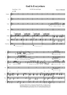 God Is Everywhere by G. Edwards - sheet music on MusicaNeo