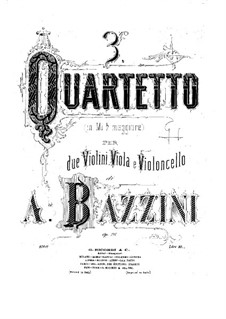 String Quartet No.3 in E Flat Major, Op.76: Parts by Antonio Bazzini