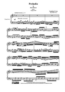 Prelude No.1 in G minor for piano, CS035 No.1: Prelude No.1 in G minor for piano by Santino Cara