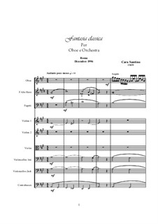 Classical fantasy for Oboe and Orchestra, CS039: Classical fantasy for Oboe and Orchestra by Santino Cara