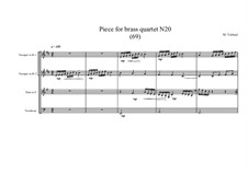 Piece for brass quartet No.20 (69), MVWV 124: Piece for brass quartet No.20 (69) by Maurice Verheul