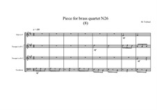 Piece for brass quartet No.26 (8), MVWV 130: Piece for brass quartet No.26 (8) by Maurice Verheul