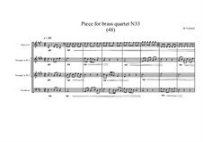 Piece for brass quartet No.33 (48), MVWV 137: Piece for brass quartet No.33 (48) by Maurice Verheul