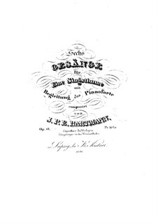 Six Songs, Op.13: Six Songs by Johan Peter Emilius Hartmann