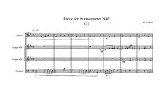 Piece for brass quartet No.42 (1), MVWV 146: Piece for brass quartet No.42 (1) by Maurice Verheul