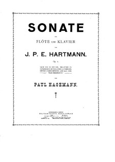 Sonata for Flute and Piano, Op.1: Sonata for Flute and Piano by Johan Peter Emilius Hartmann