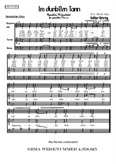 Weihnachtliches: Im dunklen Tann, Op.004: Weihnachtliches: Im dunklen Tann by Volker Gehring