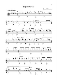 Tarantella: For guitar by Sergej Kolgan