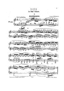 Suite in Five Movements, Op.1: All Movements by Eugen d'Albert