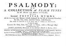 Psalmody: Psalmody by John Alcock Sr.