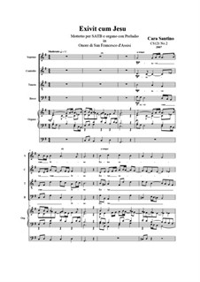 Exivit cum Jesu. Motet for SATB and organ, CS121 No.2: Exivit cum Jesu. Motet for SATB and organ by Santino Cara