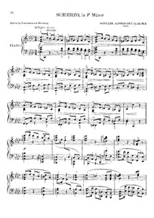 Trois Morceaux, Op.29: No.2 Scherzo in F Minor by Achilles Alferaki