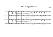 Piece for brass quartet No.63 (45), MVWV 166: Piece for brass quartet No.63 (45) by Maurice Verheul
