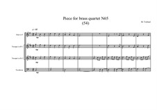 Piece for brass quartet No.65 (54), MVWV 168: Piece for brass quartet No.65 (54) by Maurice Verheul