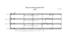 Piece for brass quartet No.67 (66), MVWV 170: Piece for brass quartet No.67 (66) by Maurice Verheul