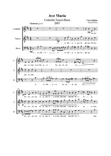 Ave Maria. ATB a cappella, CS125 No.2: Ave Maria. ATB a cappella by Santino Cara
