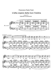 L'alba sepàra dalla luce l'ombra: In E Flat Major by Francesco Paolo Tosti