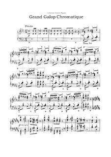 Grand Chromatic Galop, S.219: For piano by Franz Liszt