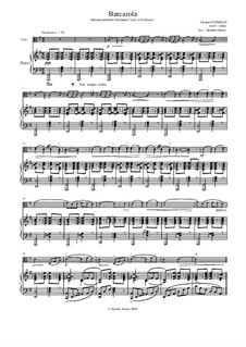 Barcarole: Version for viola and piano by Jacques Offenbach