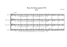 Piece for brass quartet No.77 (63), MVWV 181: Piece for brass quartet No.77 (63) by Maurice Verheul