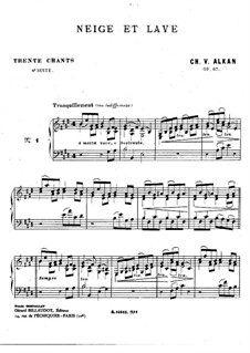 Quatrième recueil de chants, Op.67: For piano by Charles-Valentin Alkan