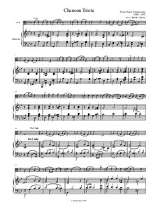 Twelve Pieces , TH 138 Op.40: No.2 Chanson triste, für Bratsche und Klavier by Pyotr Tchaikovsky