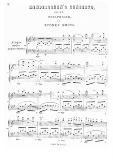 Concerto for Violin and Orchestra in E Minor, Op.64: Version for piano by Felix Mendelssohn-Bartholdy