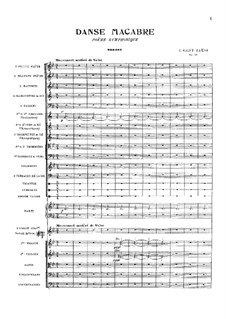 Danse macabre (The Dance of Death), Op.40: Full score by Camille Saint-Saëns