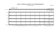 Concertino for Clarinet and Stringorchestra, MVWV 180: Concertino for Clarinet and Stringorchestra by Maurice Verheul