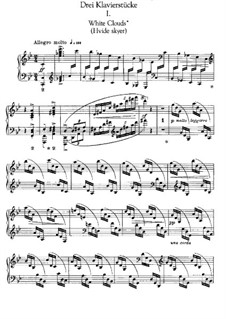 Three Piano Pieces: No.1 White Clouds by Edvard Grieg