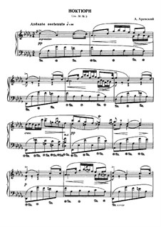 Twenty-Four Characteristic Pieces, Op.36: No.3 Nocturne by Anton Arensky