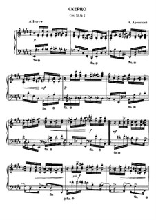 Six Pieces, Op.53: No.2 Scherzo by Anton Arensky