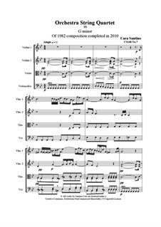 String quartet No.7 in G minor, CS168 No.7: String quartet No.7 in G minor by Santino Cara