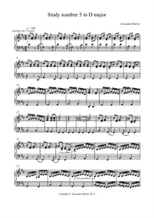 Study No.5 in D Major: Study No.5 in D Major by Alexander Barlow