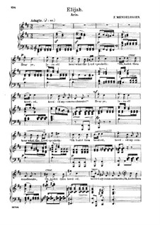 Elijah, Op.70: Hear Ye, Israel!, for soprano and piano by Felix Mendelssohn-Bartholdy