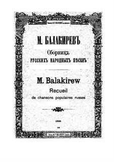 Collection of Russian Folk Songs: Collection of Russian Folk Songs by Mily Balakirev