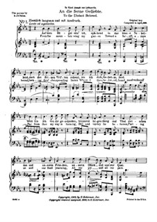 An die ferne Geliebte (To the Distant Beloved), Op.98: Piano-vocal score by Ludwig van Beethoven