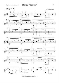 Вальс 'Баррэ', Op.8: Для гитары by Oleg Lukyanchikov