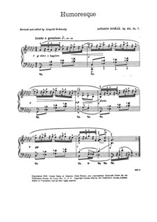 No.7 in G Flat Major: For piano by Antonín Dvořák