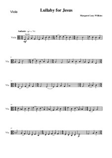 Lullaby for Jesus: Viola part by Margaret Lucy Wilkins