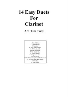 Fourteen Easy Duets: For two clarinetes by Ludwig van Beethoven, Stephen Collins Foster, folklore, Unknown (works before 1850)