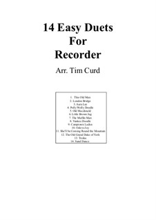 Fourteen Easy Duets: For two recorders by Ludwig van Beethoven, Stephen Collins Foster, folklore, Unknown (works before 1850)