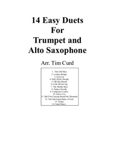 Fourteen Easy Duets: For trumpet and alto saxophone by Ludwig van Beethoven, Stephen Collins Foster, folklore, Unknown (works before 1850)